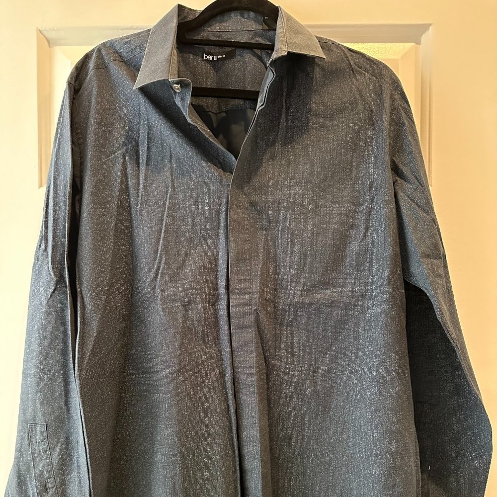 Bar III Blue/Grey Button Shirt